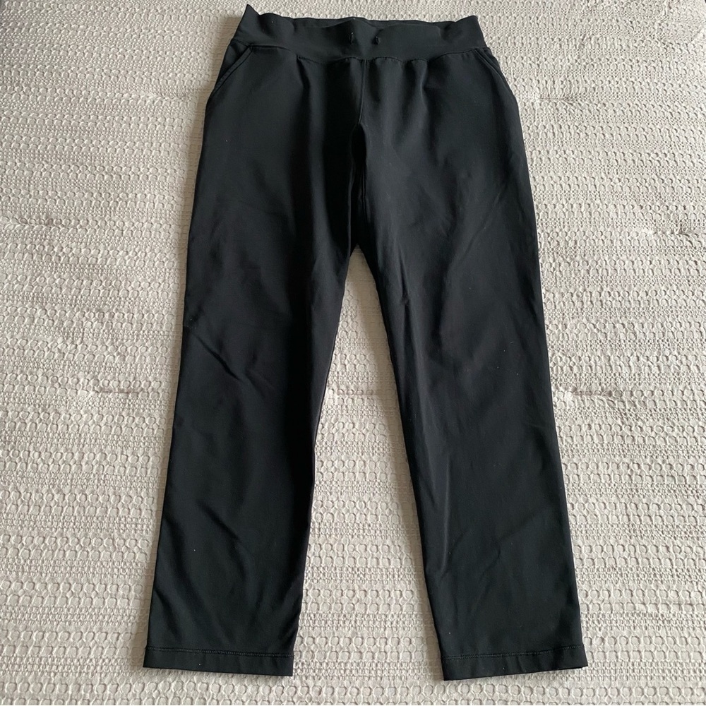 Adidas Black Slim Taper Ankle Pants Athleisure Casual Workout Stretchy Small